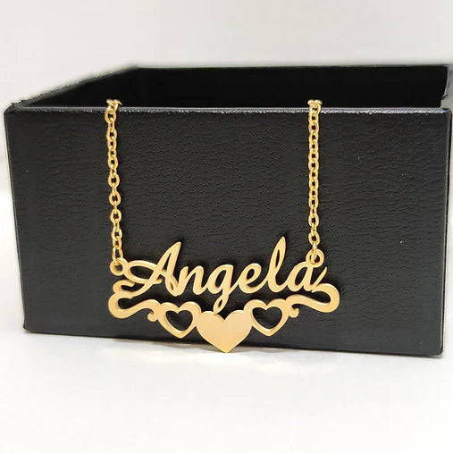 Bottom Heart Name Necklace
